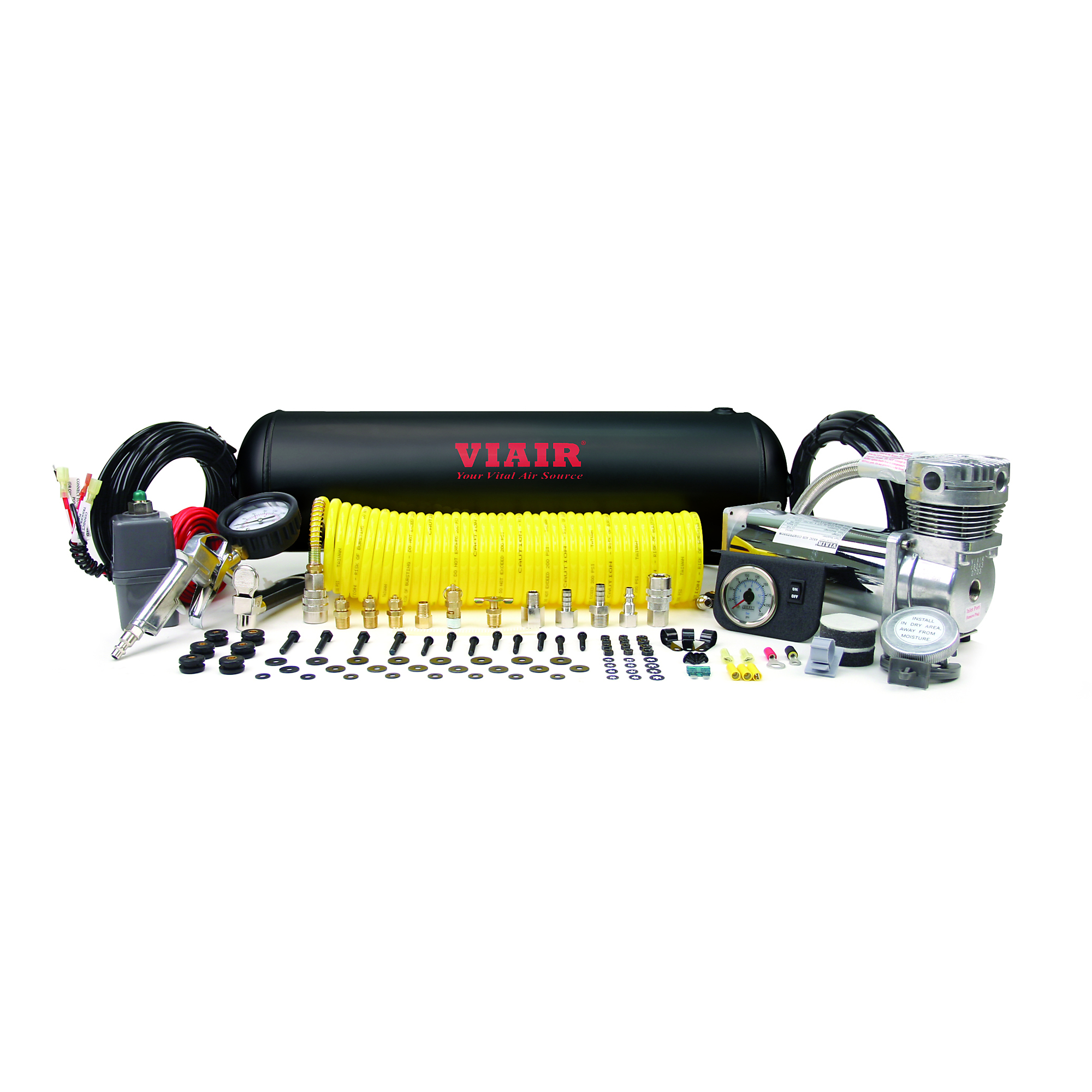 Viair, Ultra Duty Onboard Air System, Horsepower 0.25 HP, Air Tank Size 2.5 Gal, Volts 12 Model# 20001